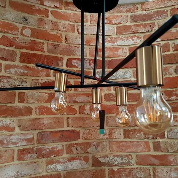 Lampa wisząca Italux Lampa sufitowa nowoczesna industrialna NORMANI MDM3658/6 BK+BRO 6xE27 Italux 9664574 5900644435983