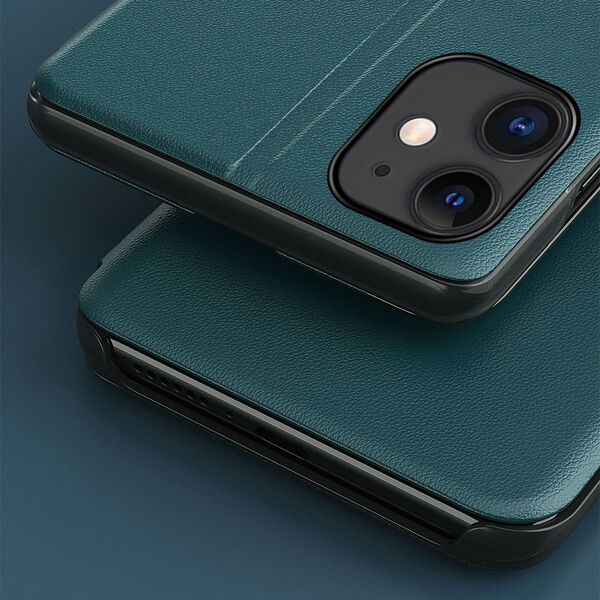 Hurtel Eco Leather View Case elegancki futerał etui z klapką i funkcją podstawki iPhone 13 Pro niebieski 9676261 9145576231128