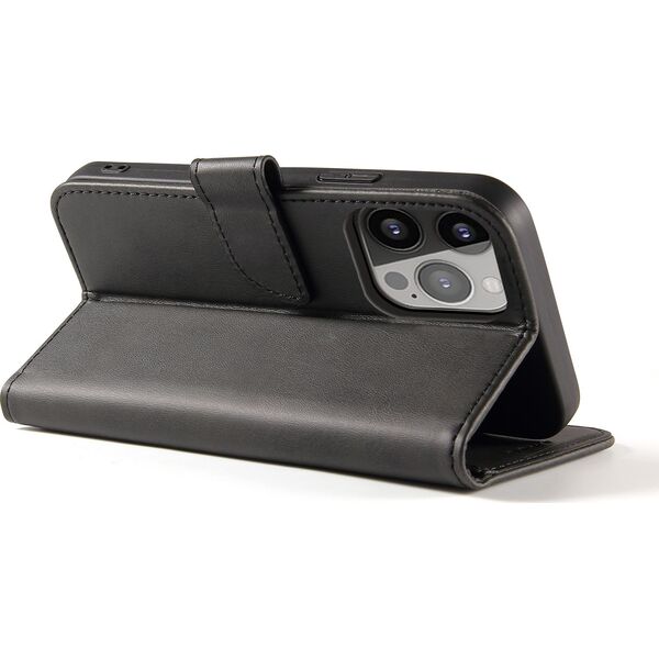 Hurtel Magnet Case elegancki futerał etui pokrowiec z klapką i funkcją podstawki iPhone 13 Pro Max czarny 9676313 9145576230619