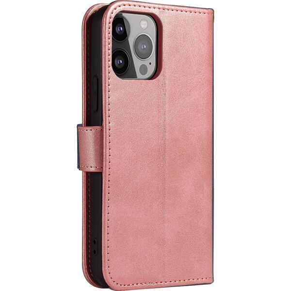 Hurtel Magnet Case elegancki futerał etui pokrowiec z klapką i funkcją podstawki iPhone 13 Pro Max różowy 9676315 9145576230633