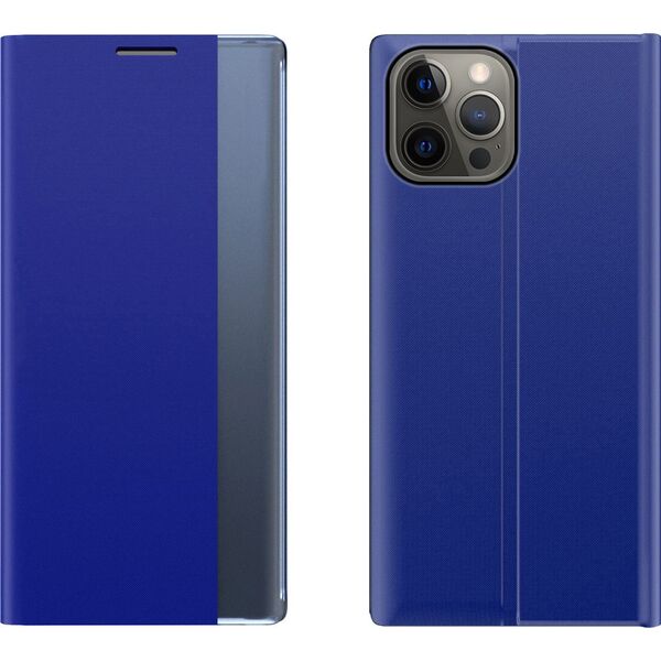 Hurtel Sleep Case pokrowiec etui z klapką typu Smart Cover iPhone 13 Pro niebieski 9676332 9145576230947