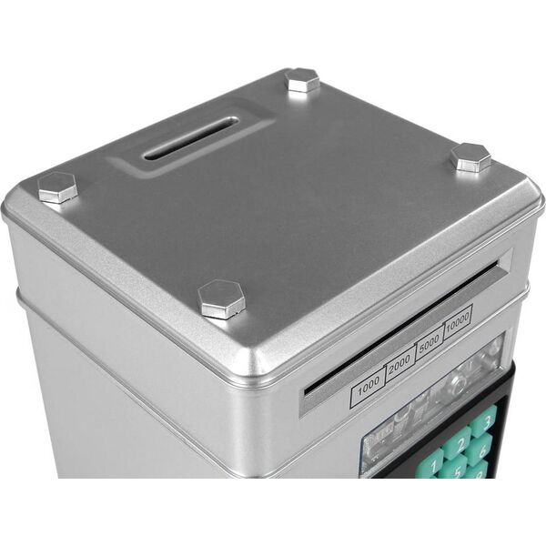 LeanToys Elektroniczny Sejf Skarbonka Oszczędzanie Srebrny Kod 9689783 5904204757225
