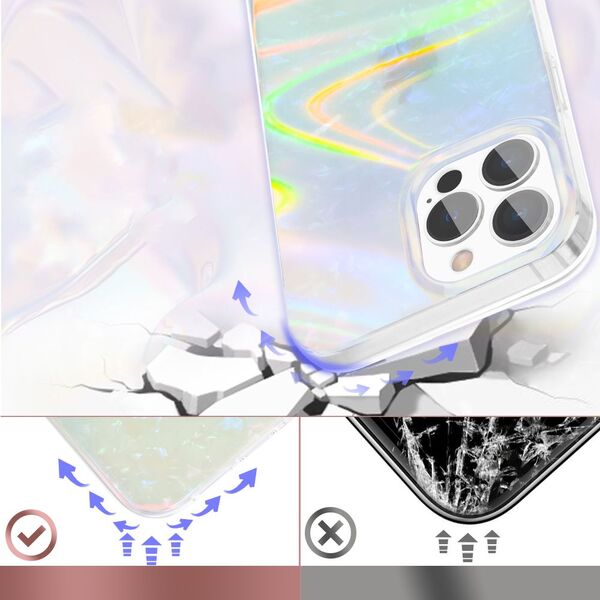 Kingxbar Kingxbar Shell Series luksusowe eleganckie etui na iPhone 13 Pro perłowy-miętowy 9691891 6959003552860