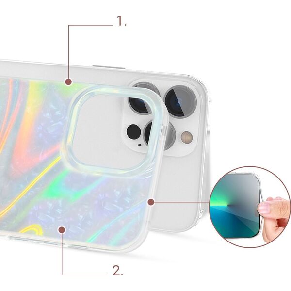 Kingxbar Kingxbar Shell Series luksusowe eleganckie etui na iPhone 13 Pro perłowy-miętowy 9691891 6959003552860