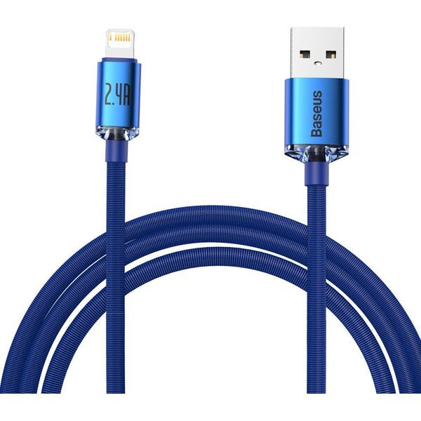 Kabel USB Baseus USB-A - Lightning 2 m Niebieski (BSU3025BLU) 9699845 6932172602727