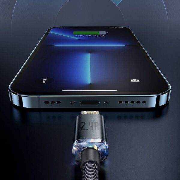 Kabel USB Baseus USB-A - Lightning 1.2 m Niebieski (BSU3027BLU) 9699846 6932172602697