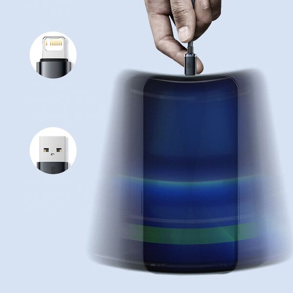 Kabel USB Baseus USB-A - Lightning 1.2 m Niebieski (BSU3027BLU) 9699846 6932172602697