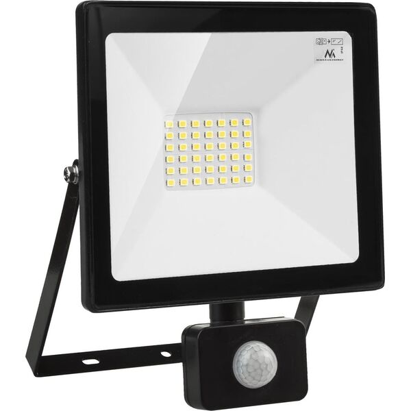 Naświetlacz Maclean Naświetlacz LED z czujnikiem ruchu, slim 30W, 2400lm, barwa neutralna biała 9707376 5902211120827