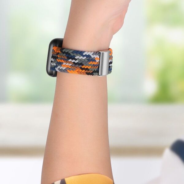 Hurtel Strap Fabric opaska do Watch 6 / 5 / 4 / 3 / 2 (44mm / 42mm) pleciony materiałowy pasek bransoletka do zegarka czarno-biały 9738517 9145576237892