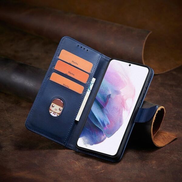Hurtel Magnet Case elegancki futerał etui pokrowiec z klapką i funkcją podstawki Samsung Galaxy S22+ (S22 Plus) niebieski 9738613 9145576241899