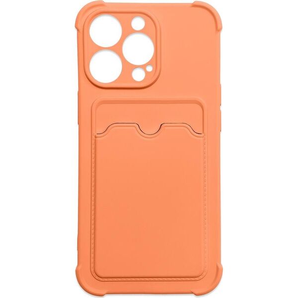 Hurtel Card Armor Case etui pokrowiec do iPhone 11 Pro Max portfel na kartę silikonowe pancerne etui Air Bag pomarańczowy 9738690 9145576235164