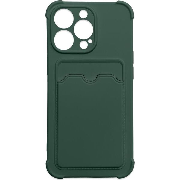 Hurtel Card Armor Case etui pokrowiec do Xiaomi Redmi 10X 4G / Xiaomi Redmi Note 9 portfel na kartę silikonowe pancerne etui Air Bag zielony 9738729 9145576236109