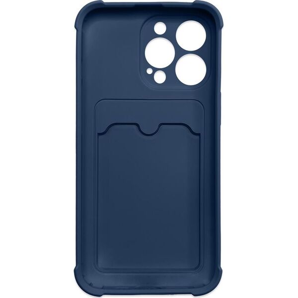 Hurtel Card Armor Case etui pokrowiec do Xiaomi Redmi Note 10 / Redmi Note 10S portfel na kartę silikonowe pancerne etui Air Bag granatowy 9738734 9145576236321
