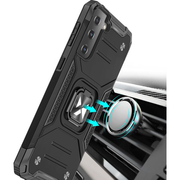 Wozinsky Wozinsky Ring Armor pancerne hybrydowe etui pokrowiec + magnetyczny uchwyt Samsung Galaxy S22 złoty 9738787 9145576239698