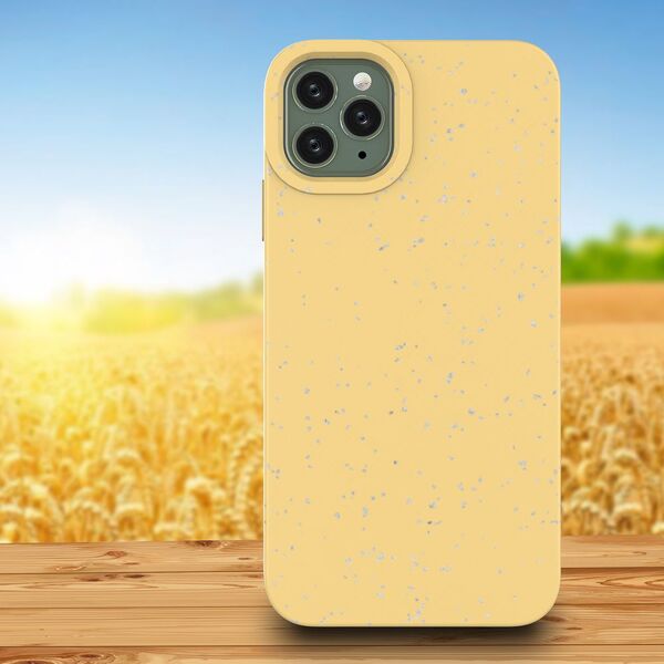Hurtel Eco Case etui do iPhone 11 Pro Max silikonowy pokrowiec obudowa do telefonu żółty 9738814 9145576233399