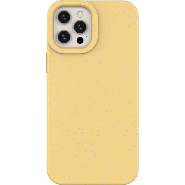 Hurtel Eco Case etui do iPhone 12 Pro silikonowy pokrowiec obudowa do telefonu żółty 9738834 9145576233603