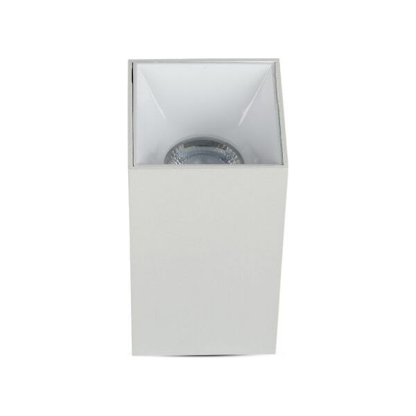 Lampa sufitowa V-TAC spot sufitowy VT-882 GU10 35W IP20 kwadrat 14 x 7,4 cm biały 9740398 3800157651882