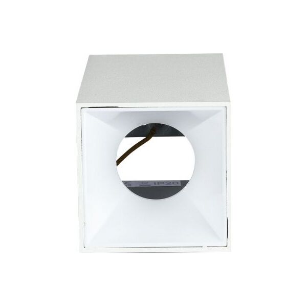 Lampa sufitowa V-TAC spot sufitowy VT-882 GU10 35W IP20 kwadrat 14 x 7,4 cm biały 9740398 3800157651882