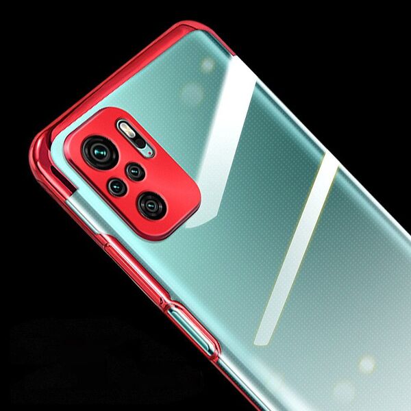 Hurtel Clear Color case żelowy pokrowiec etui z metaliczną ramką Xiaomi Redmi Note 10 5G / Poco M3 Pro czarny 9791521 9145576232378
