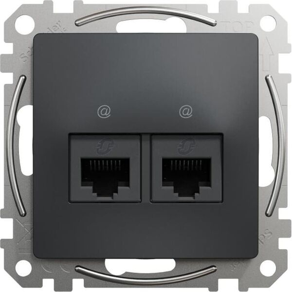 Schneider Electric GN.KOMP.2XRJ45 6UTP CZARNY ANT.SEDNA DES 9806099 3606481467249