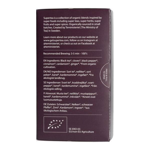 Teministeriet Teministeriet - Supertea Chai Krishna Organic - Herbata 20 Torebek 9818774 7340023000797