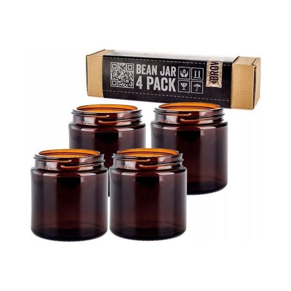 Comandante Comandante Bean Jar Brown Glass - Brązowy słoik na zmieloną kawę - 4 sztuki 9819758 4260113434628
