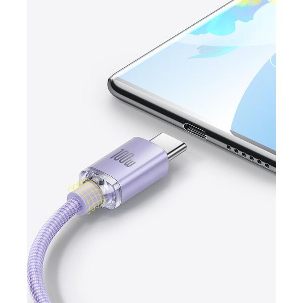 Kabel USB Baseus USB-A - USB-C 2 m Fioletowy (baseus_20220224125845) 9900299 6932172602857