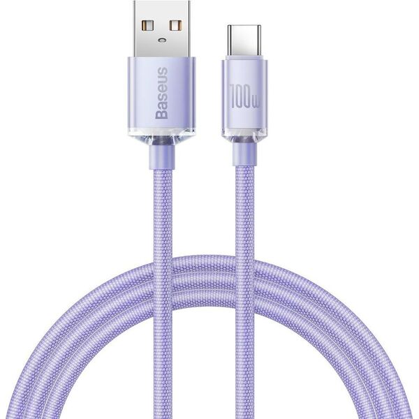 Kabel USB Baseus USB-A - USB-C 1.2 m Fioletowy (baseus_20220224125446) 9900305 6932172602826