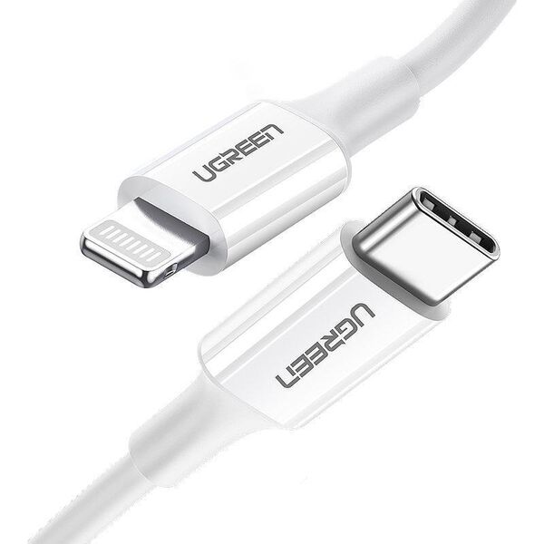 Kabel USB Ugreen USB-C - Lightning 0.5 m Biały (6957303867479) 9900368 6957303867479