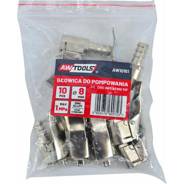AWTools Głowica do pompki 6mm 10 SZT. AW10150 9900505 5903678600716