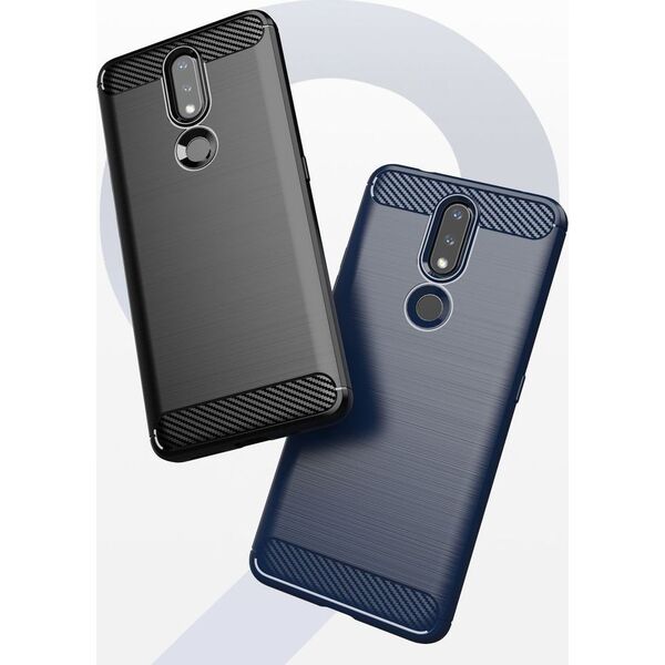 Hurtel Carbon Case elastyczne etui pokrowiec Nokia 2.4 czarny 9902432 9145576232170