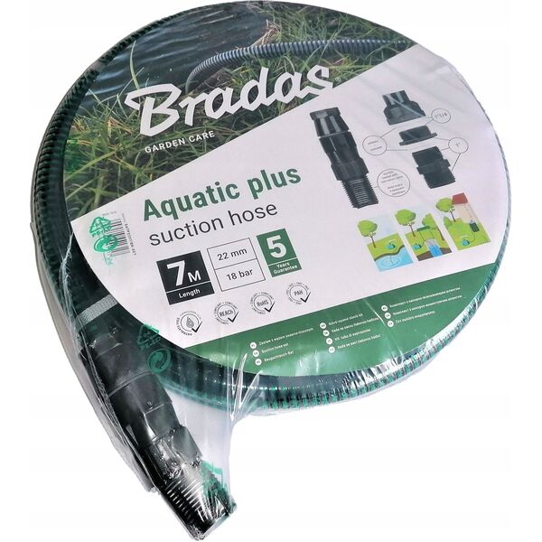 Bradas WĄŻ SSAWNO-TŁOCZNY 7M AQUATIC PLUS SATP2207/BK-SET 9921794 5907544441717