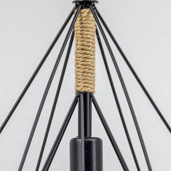 Lampa wisząca Mdeco Druciana LAMPA wisząca ELM8802/1 ZWIS - 06 MDECO metalowa OPRAWA industrialny ZWIS loftowy czarny 9927114 5902021249558