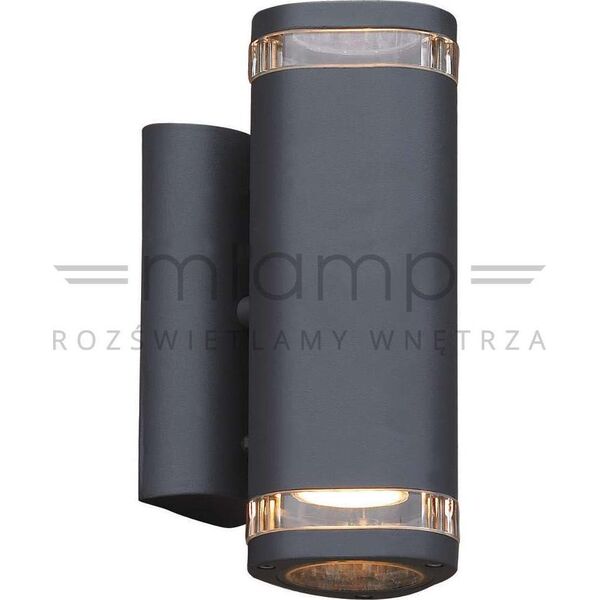 Kinkiet Italux Elewacyjna LAMPA zewnętrzna NOELL 238 Italux IP44 ścienna OPRAWA kinkiet do ogrodu tuba outdoor grafitowa 9932823 5900644349679