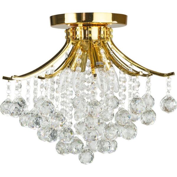 Lampa sufitowa Mdeco LAMPA sufitowa ELM5191/4 TR MDECO glamour OPRAWA metalowa z kryształkami złota 9935197 5902021241347