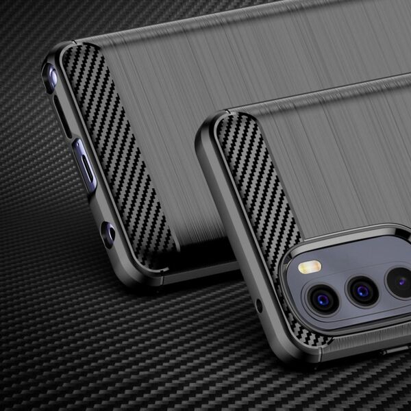 Hurtel Carbon Case elastyczne etui pokrowiec Motorola Moto G Stylus 2022 czarny 9939009 9145576240120