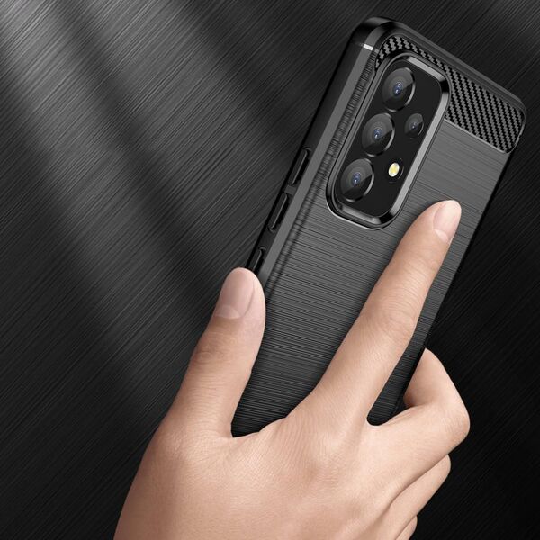 Hurtel Carbon Case elastyczne etui pokrowiec Samsung Galaxy A53 5G czarny 9939019 9145576240090