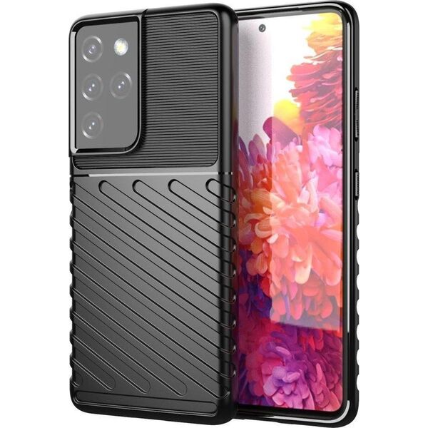 Hurtel Thunder Case elastyczne pancerne etui pokrowiec Samsung Galaxy S22 Ultra czarny 9939027 9145576240038