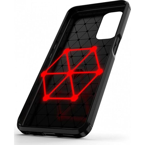 Hurtel Carbon Case elastyczne etui pokrowiec OnePlus Nord N200 5G czarny 9939036 9145576240144