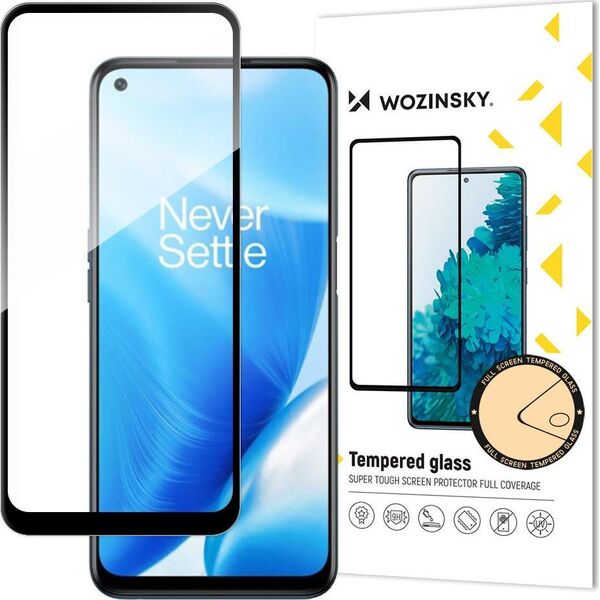 Wozinsky Wozinsky super wytrzymałe szkło hartowane Full Glue na cały ekran z ramką Case Friendly OnePlus Nord N200 5G czarny 9939513 9145576238714