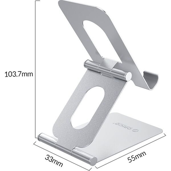 Podstawka Orico na smartfon metalowa (LST-S1-SV-BP) 9960007 6954301172895