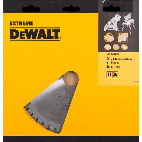Dewalt Tarcza pilarska 216x30x2.6mm 48z WZ -5° EX.uniw.SZ 9961257 5035048057902
