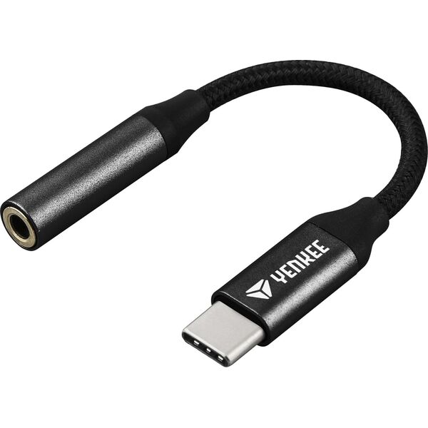 Adapter USB Yenkee YTC 102 USB-C - Jack 3.5mm Czarny  (35054433) 10002044 8590669303663