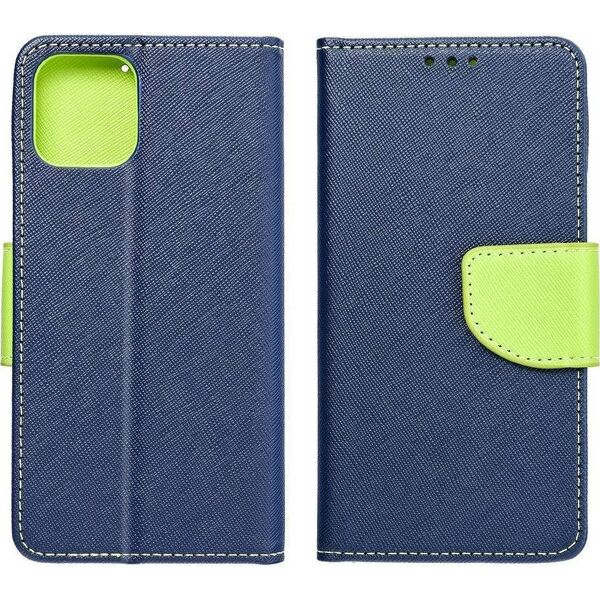 Kabury Fancy Book Etui KABURA FANCY BOOK Samsung Galaxy S22 Plus Granatowy Limonkowy Case 10009920 5903396133725