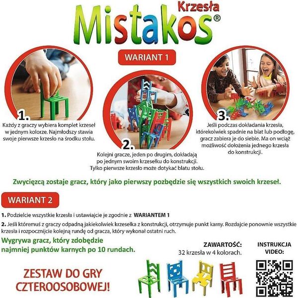 Trefl Gra Mistakos krzesła 4 osoby 10011384 5900511020748