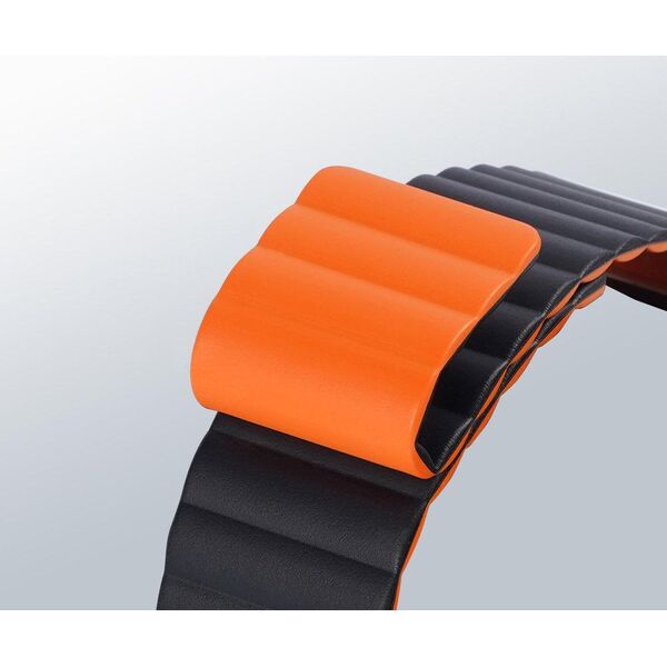 Dux Ducis Dux Ducis Magnetic Strap pasek do Watch 7 / 6 / 5 / 4 / 3 / 2 / SE (41 / 40 / 38mm) magnetyczna opaska czarno-pomarańczowy (Chain Version) 10013890 6934913044728