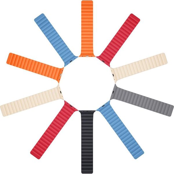 Dux Ducis Dux Ducis Magnetic Strap pasek do Watch 7 / 6 / 5 / 4 / 3 / 2 / SE (41 / 40 / 38mm) magnetyczna opaska czarno-pomarańczowy (Chain Version) 10013890 6934913044728
