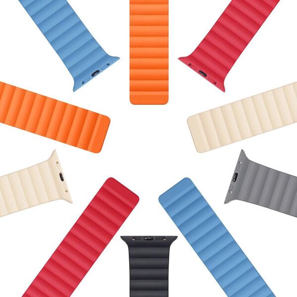 Dux Ducis Dux Ducis Magnetic Strap pasek do Watch 7 / 6 / 5 / 4 / 3 / 2 / SE (41 / 40 / 38mm) magnetyczna opaska czarno-pomarańczowy (Chain Version) 10013890 6934913044728