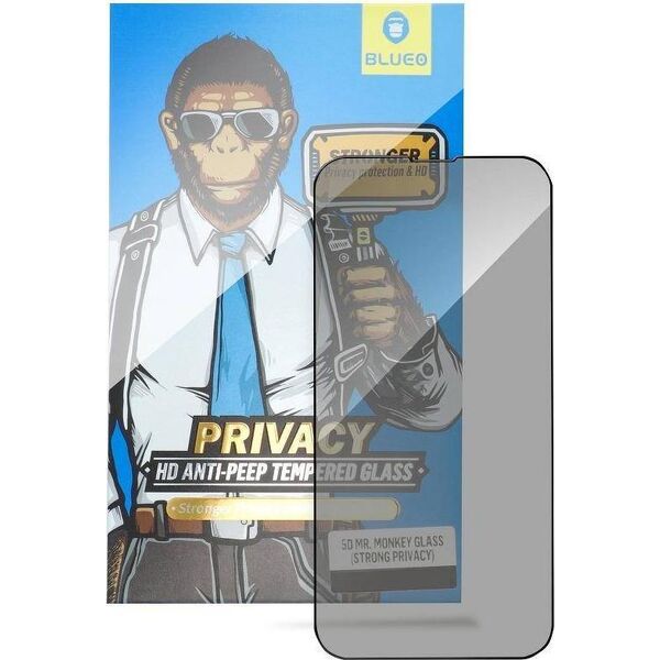 Strong Szkło Hartowane 5D Mr. Monkey Glass - Apple iPhone 13 Pro czarny (Strong Privacy) 10014614 5903396122903