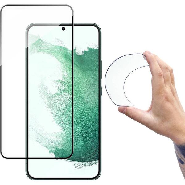 Wozinsky Wozinsky Full Cover Flexi Nano folia szklana szkło hartowane z ramką Samsung Galaxy S22 przezroczysty 10014630 9145576242063